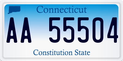 CT license plate AA55504