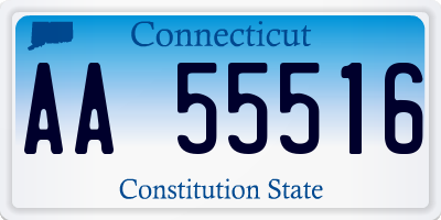 CT license plate AA55516