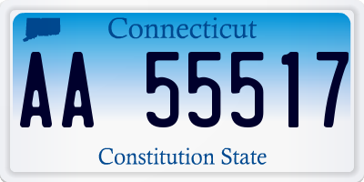 CT license plate AA55517