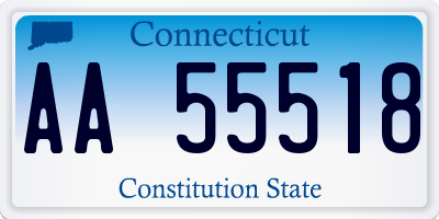 CT license plate AA55518