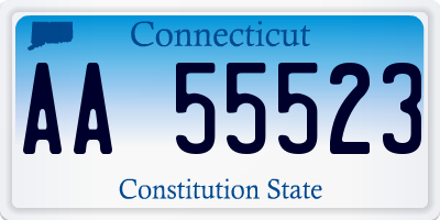 CT license plate AA55523