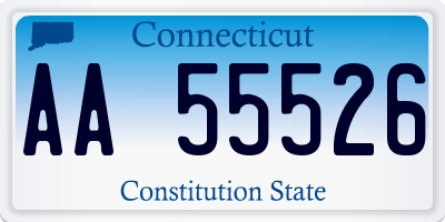 CT license plate AA55526
