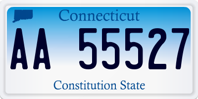 CT license plate AA55527