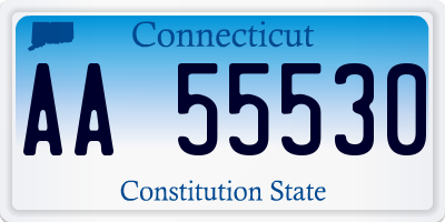 CT license plate AA55530