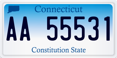 CT license plate AA55531