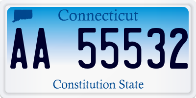 CT license plate AA55532