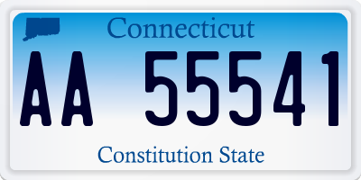 CT license plate AA55541