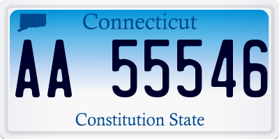 CT license plate AA55546