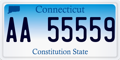 CT license plate AA55559