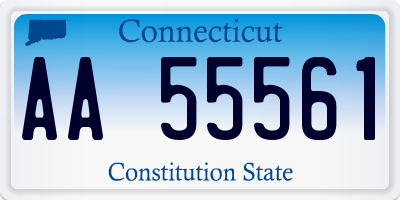 CT license plate AA55561