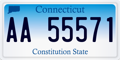 CT license plate AA55571