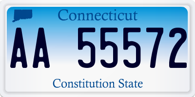 CT license plate AA55572