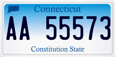 CT license plate AA55573