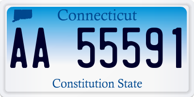 CT license plate AA55591