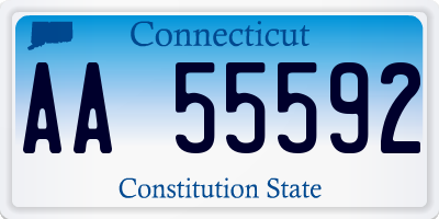 CT license plate AA55592