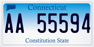 CT license plate AA55594