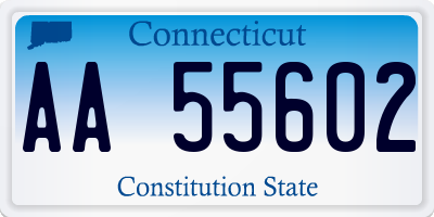 CT license plate AA55602