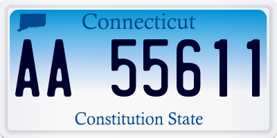 CT license plate AA55611