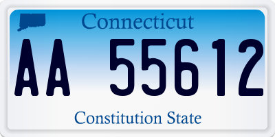 CT license plate AA55612