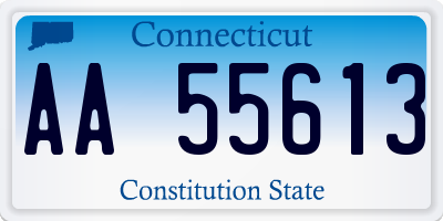 CT license plate AA55613