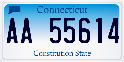 CT license plate AA55614