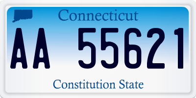 CT license plate AA55621