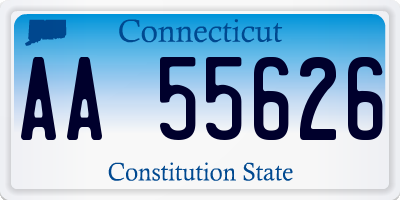 CT license plate AA55626
