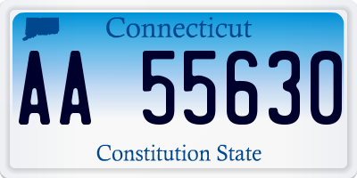 CT license plate AA55630