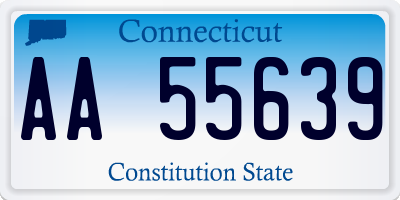 CT license plate AA55639