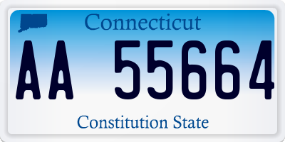 CT license plate AA55664