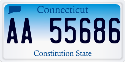 CT license plate AA55686