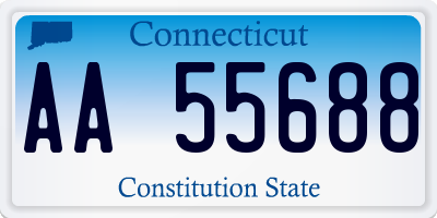 CT license plate AA55688