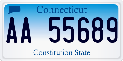 CT license plate AA55689