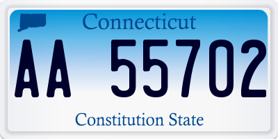 CT license plate AA55702