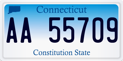 CT license plate AA55709