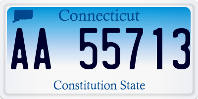 CT license plate AA55713