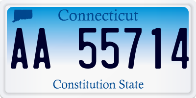 CT license plate AA55714