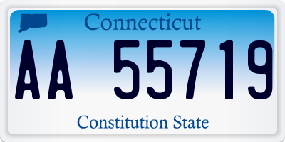 CT license plate AA55719