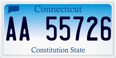 CT license plate AA55726