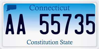 CT license plate AA55735