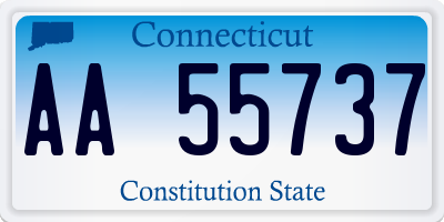 CT license plate AA55737