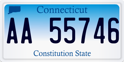 CT license plate AA55746