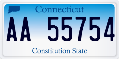 CT license plate AA55754