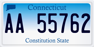 CT license plate AA55762