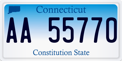 CT license plate AA55770