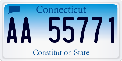 CT license plate AA55771