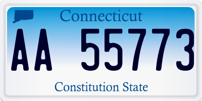 CT license plate AA55773