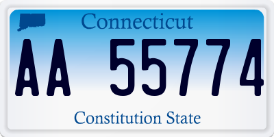 CT license plate AA55774