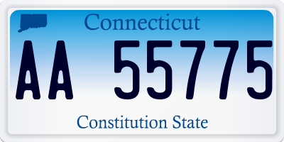 CT license plate AA55775