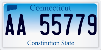 CT license plate AA55779